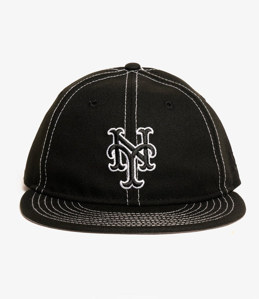NNY Special - Mets - New Era Retro Crown 9Fifty Snapback- Black / White Stitch