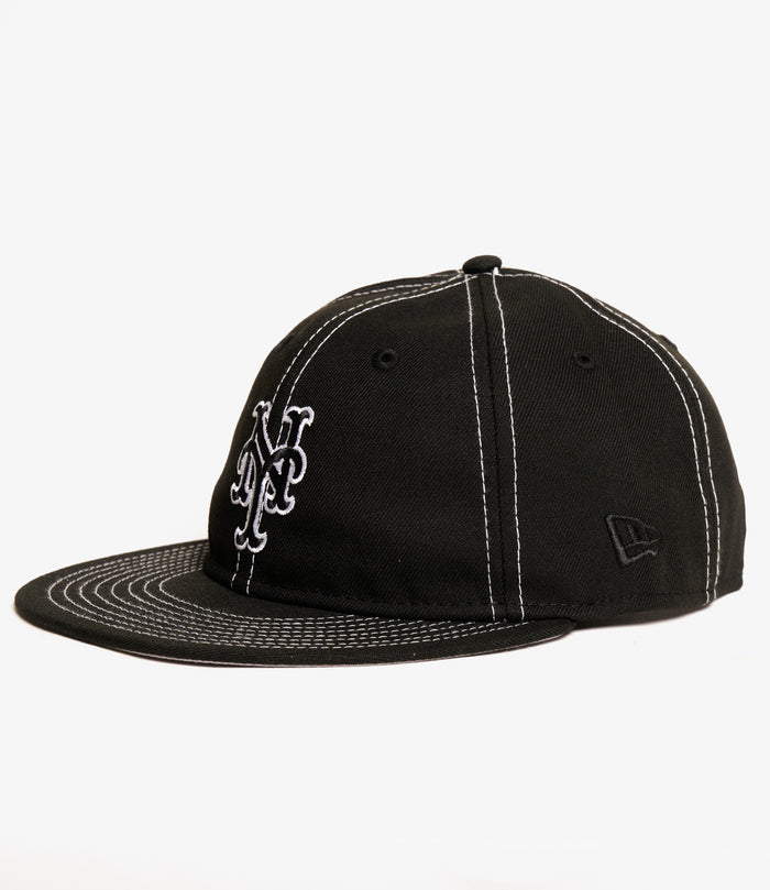 NNY Special - Mets - New Era Retro Crown 9Fifty Snapback- Black / White Stitch