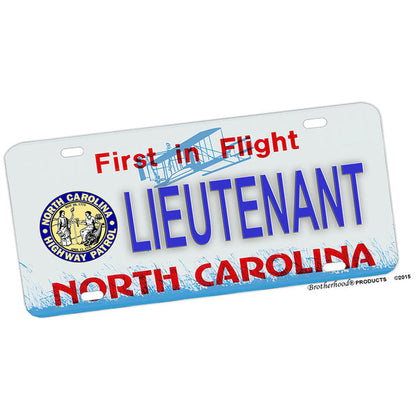 North Carolina State Highway Patrol Ranks License Plate