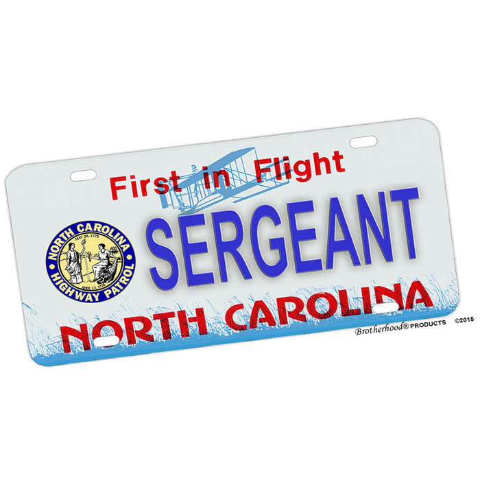 North Carolina State Highway Patrol Ranks License Plate