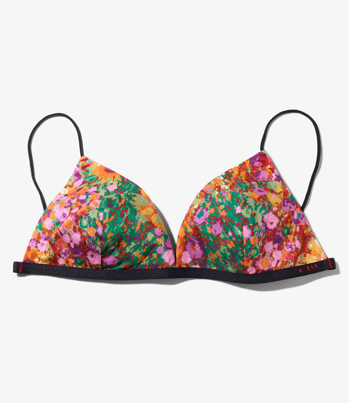 Overneath x EG Triangle Bra - Red Flowers