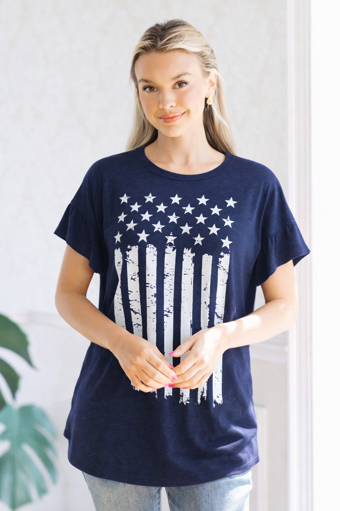 Patriot Ruffle Top