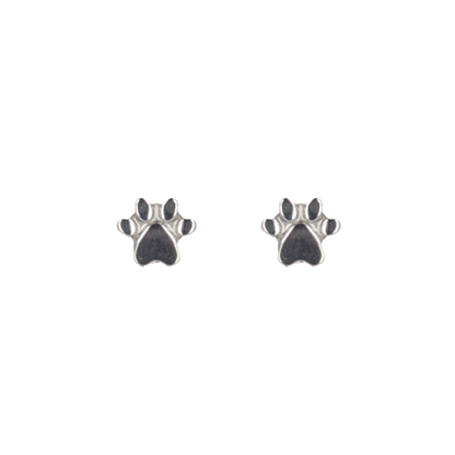 Screw On Paw Stud Earrings