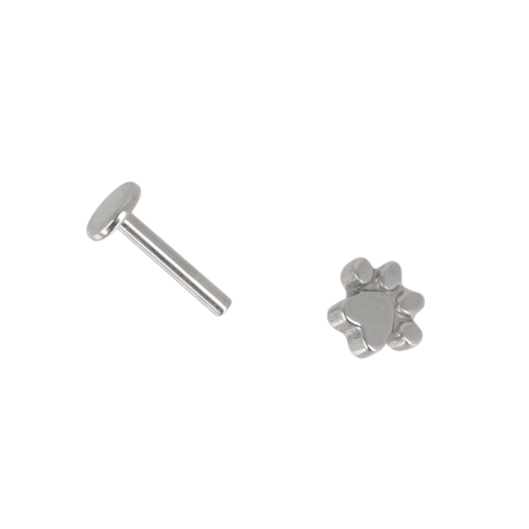 Screw On Paw Stud Earrings