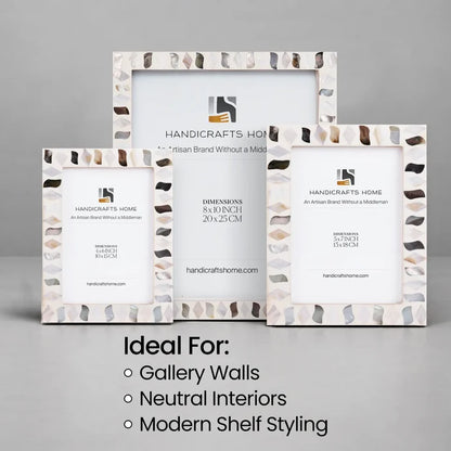 Pearlescent Fossil Picture Frames | Seashell | 4x6 5x7 8x10