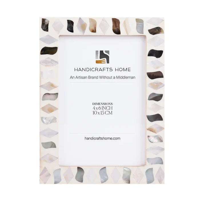 Pearlescent Fossil Picture Frames | Seashell | 4x6 5x7 8x10