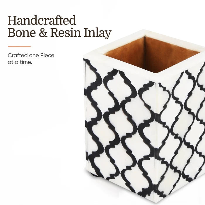 Pen pencil holder moroccan available in Black 3x4 Inch