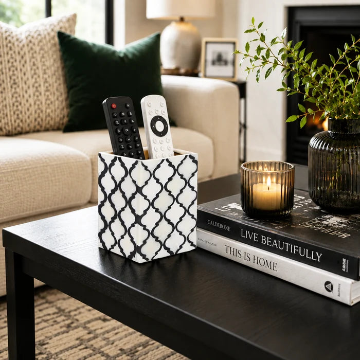 Pen pencil holder moroccan available in Black 3x4 Inch
