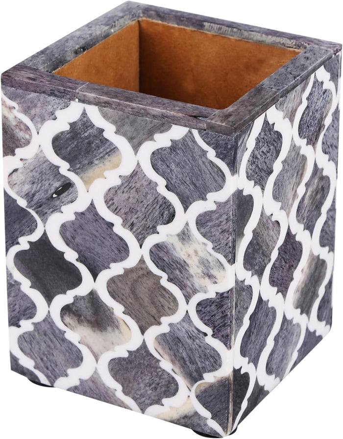 Handmade Pen pencil holder moroccan available in Grey 3x4 Inch, for desk organizing
