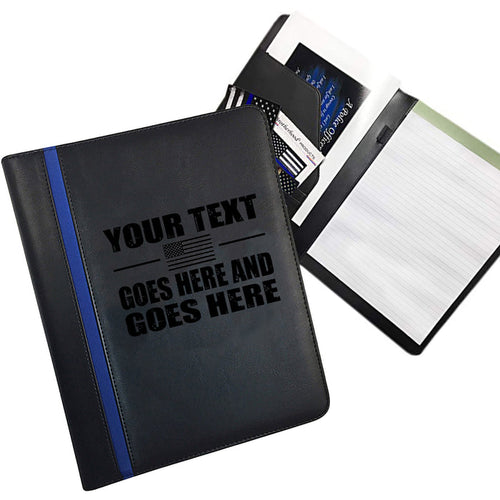 Personalize Thin Blue Line Padfolio Bundle