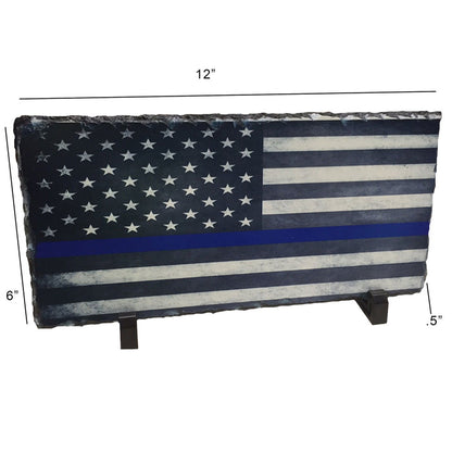 Personalized Police Major Oak Leaf Slate Rock Stone With Easel