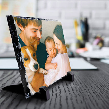 Personalized Sergeant Slate Rock Stone With Easel