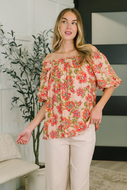 Petal Perfect Off the Shoulder Blouse