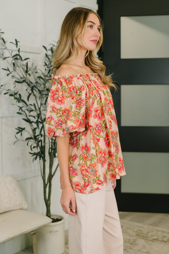 Petal Perfect Off the Shoulder Blouse
