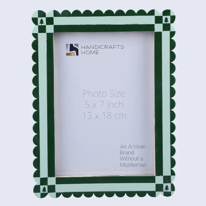 Picture Frame Chalet Verde Collection Resin Inlay Green – 4x6 & 5x7"