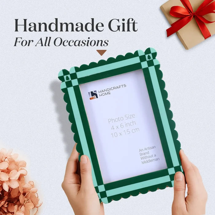 Picture Frame Chalet Verde Collection Resin Inlay Green – 4x6 & 5x7"