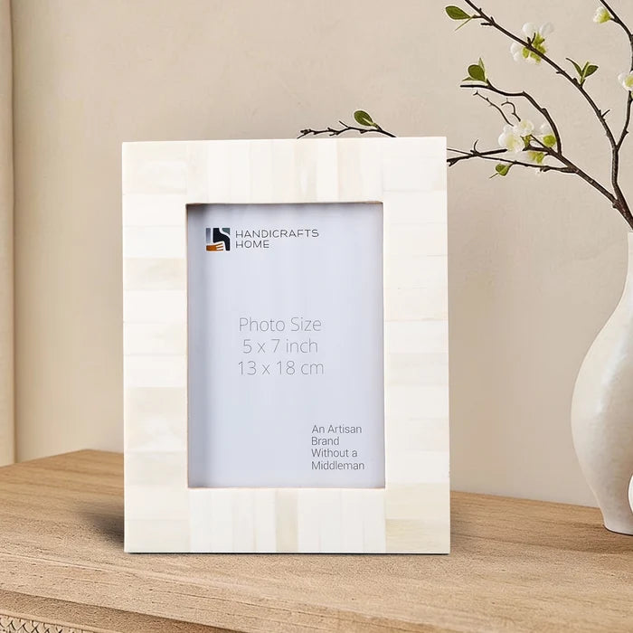 Picture Frame Classic Collection Bone Inlay White – 4x6 & 5x7"