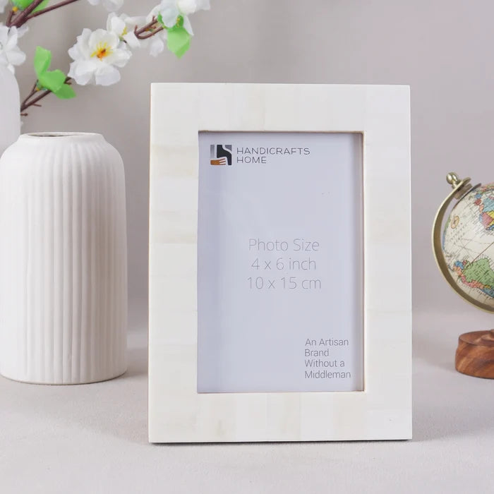 Picture Frame Classic Collection Bone Inlay White – 4x6 & 5x7"