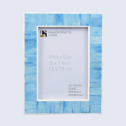 Picture Frame Mosaic Collection Bone Inlay Turquoise – 4x6 & 5x7"