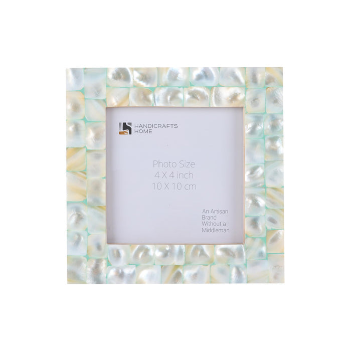 Picture Frame Mother of Pearl Collection Mother of Pearl Green 4x4"