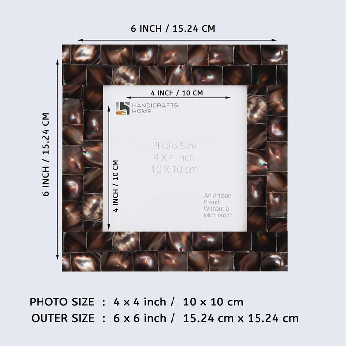 Picture Frame Mother of Pearl Collection Mother of Pearl Grey 4x4