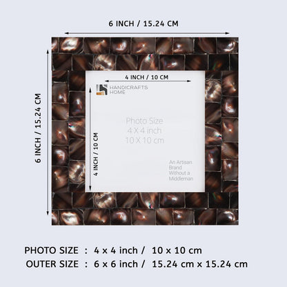 Picture Frame Mother of Pearl Collection Mother of Pearl Grey 4x4