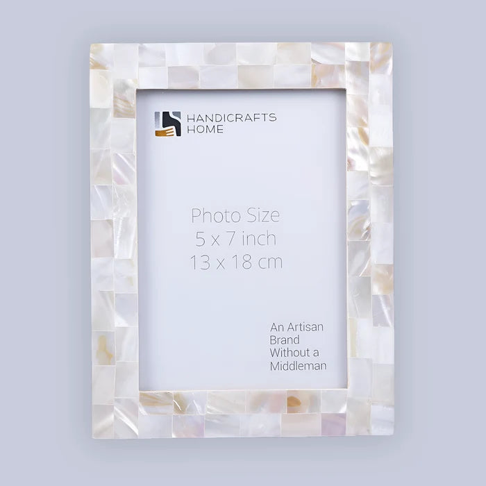 Picture Frame Mother of Pearl White 4x6 & 5x7