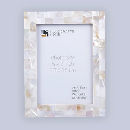 Picture Frame Mother of Pearl White 4x6 & 5x7