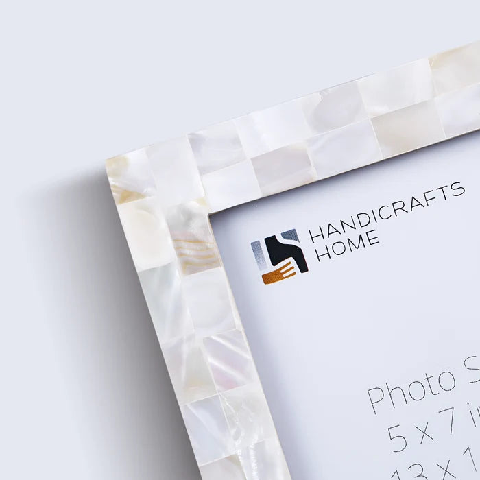 Picture Frame Mother of Pearl White 4x6 & 5x7