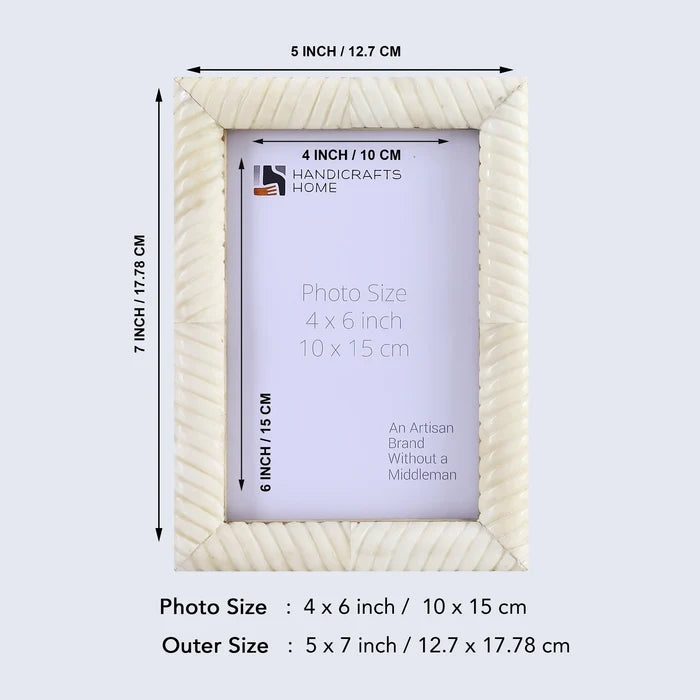 Picture Frame Sea Siren Ligeia Collection Bone Inlay White – 2 Sizes