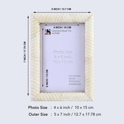 Picture Frame Sea Siren Ligeia Collection Bone Inlay White – 2 Sizes