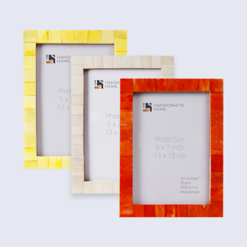 Handmade Picture Frame - Sunset Collection - Fits 5x7 Photos, for tabletop or wall display