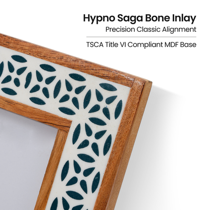 Picture Frames Geo Floral Collection Wood & Resin Inlay, 4x6, 5x7