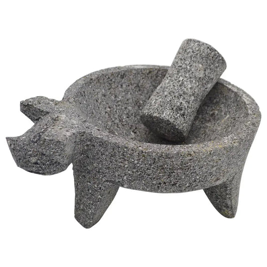 Authentic Wholesale Pig Head Molcajete - Premium Mexican Kitchenware - Mexmax INC