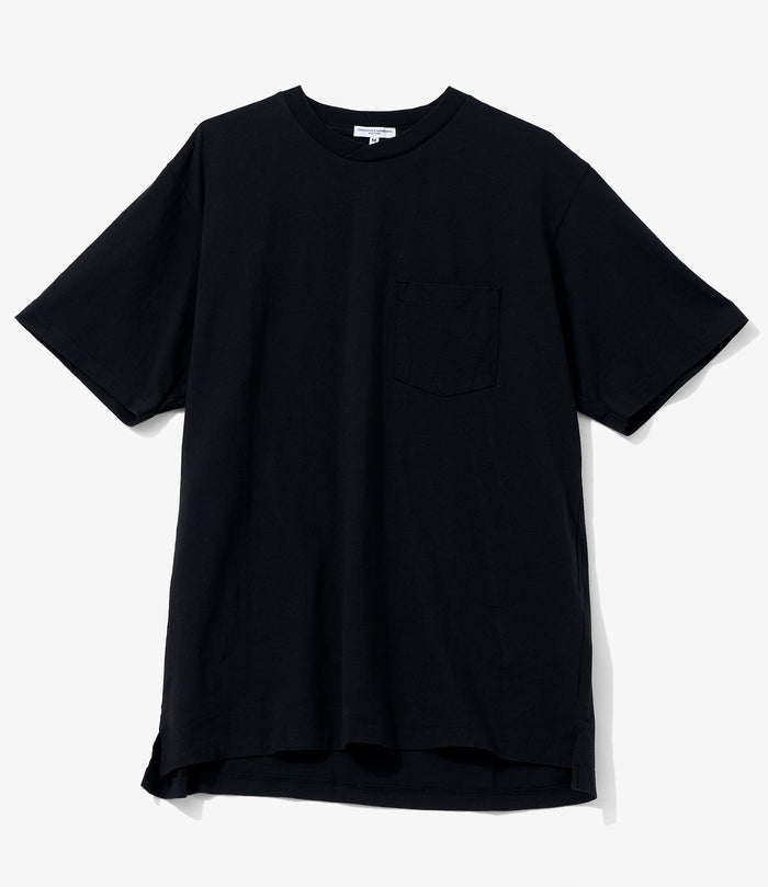Plain Cross Crew Neck T-Shirt - Black