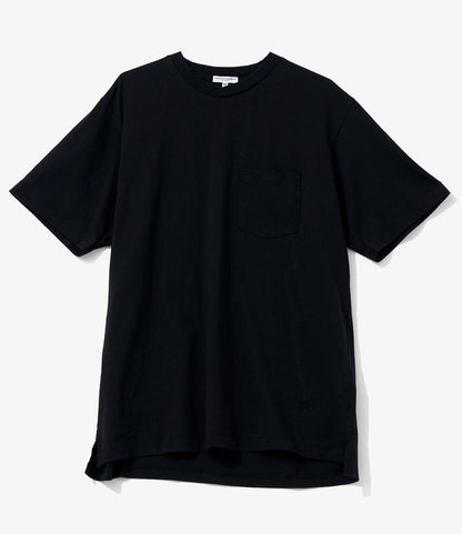 Plain Cross Crew Neck T-Shirt - Black