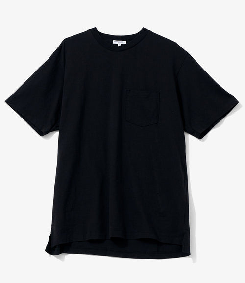 Plain Cross Crew Neck T-Shirt - Black