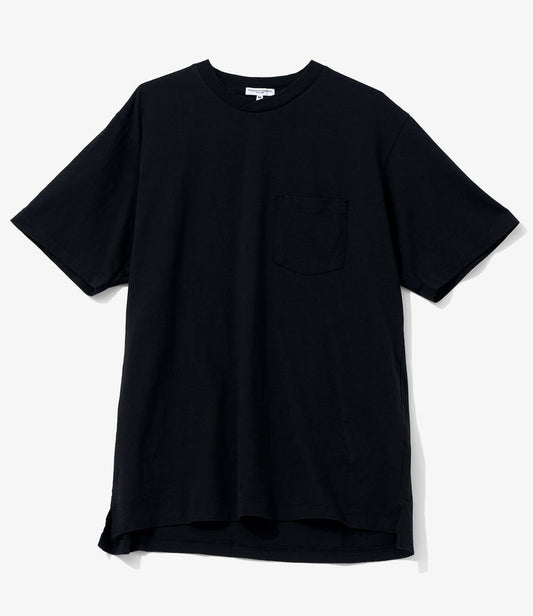 Plain Cross Crew Neck T-Shirt - Black