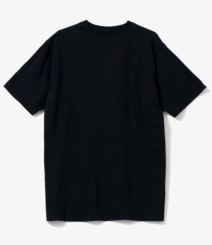 Plain Cross Crew Neck T-Shirt - Black