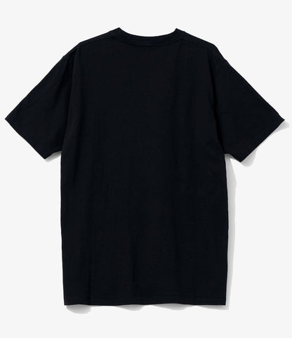 Plain Cross Crew Neck T-Shirt - Black