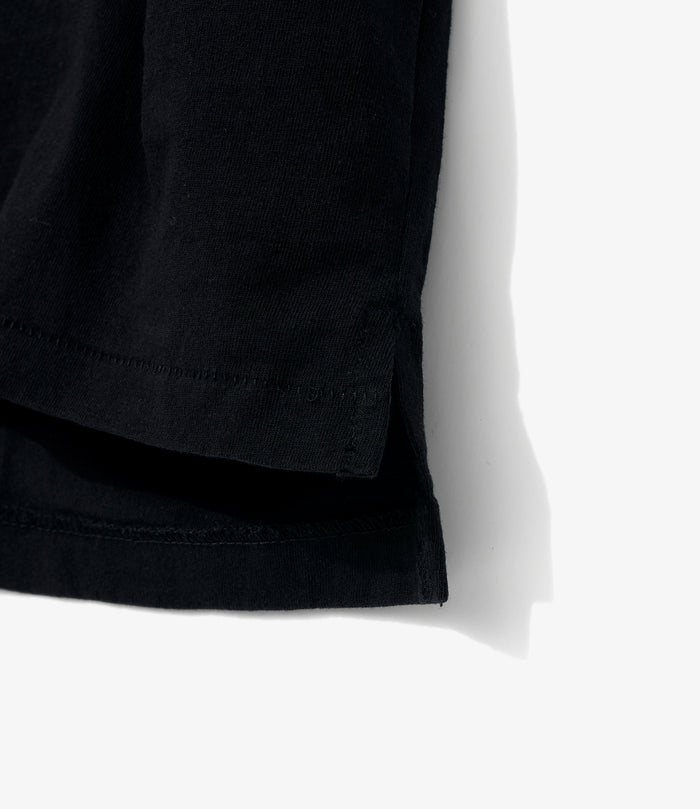 Plain Cross Crew Neck T-Shirt - Black
