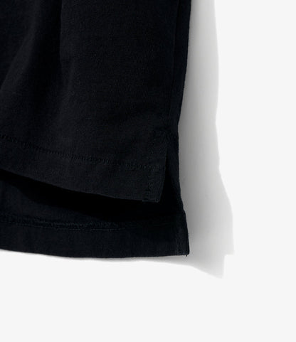 Plain Cross Crew Neck T-Shirt - Black