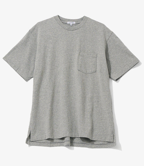 Plain Cross Crew Neck T-Shirt - Grey