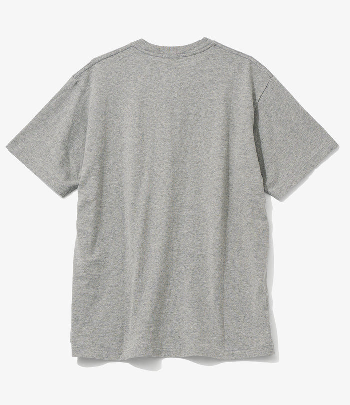 Plain Cross Crew Neck T-Shirt - Grey