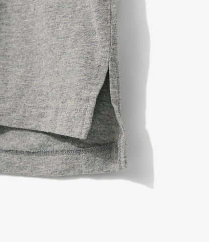 Plain Cross Crew Neck T-Shirt - Grey