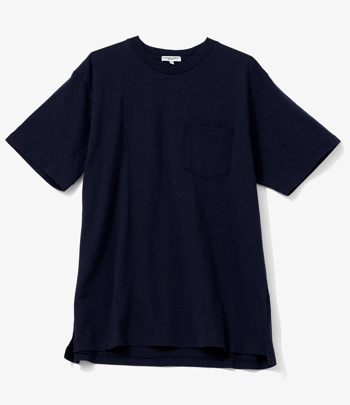Plain Cross Crew Neck T-Shirt - Navy