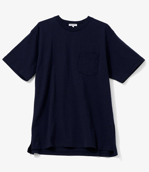 Plain Cross Crew Neck T-Shirt - Navy