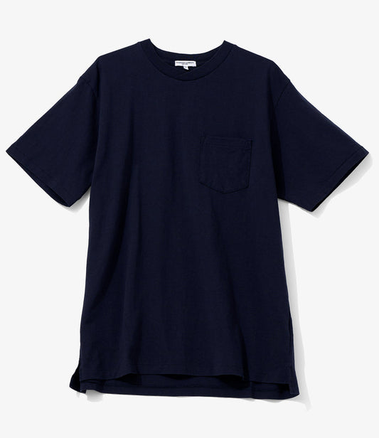 Plain Cross Crew Neck T-Shirt - Navy