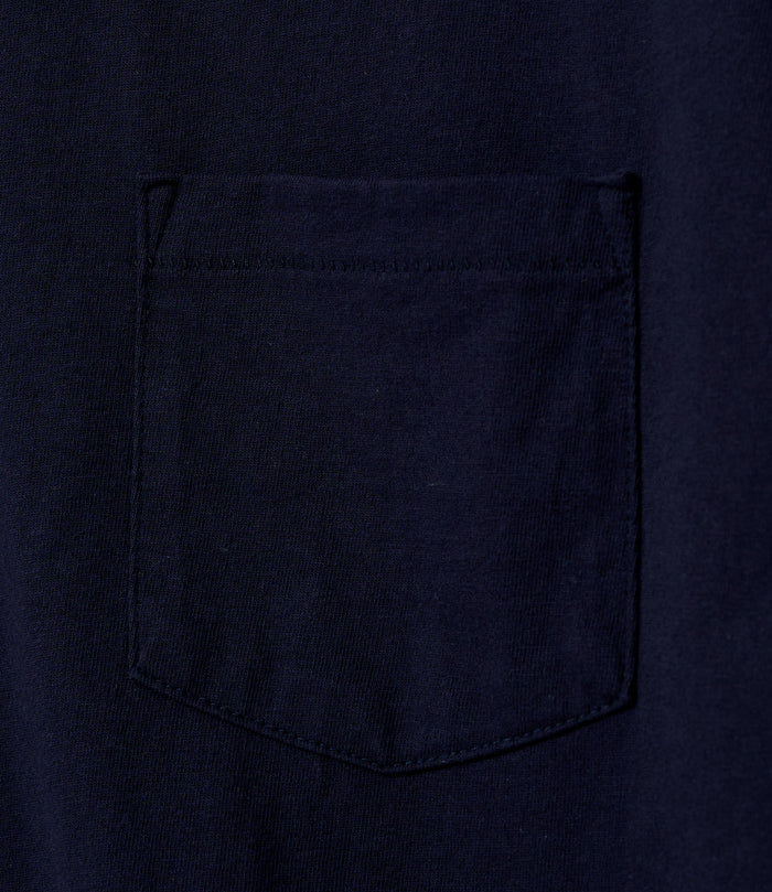 Plain Cross Crew Neck T-Shirt - Navy