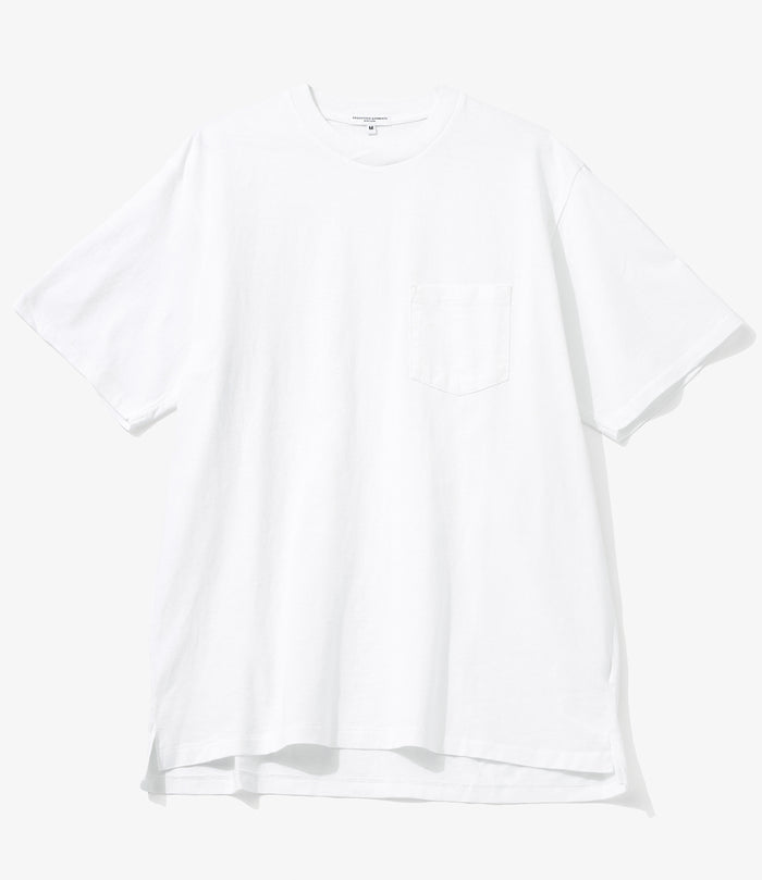 Plain Cross Crew Neck T-Shirt - White